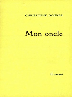 cover image of Mon oncle